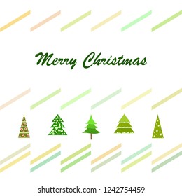 Christmas card, fir tree, vector background