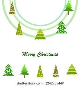Christmas card, fir tree, vector background