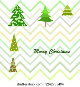 Christmas card, fir tree, vector background