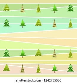 Christmas card, fir tree, vector background