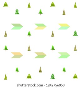 Christmas card, fir tree, vector background