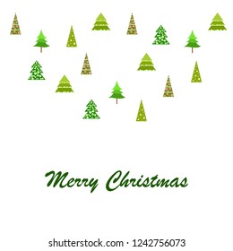 Christmas card, fir tree, vector background