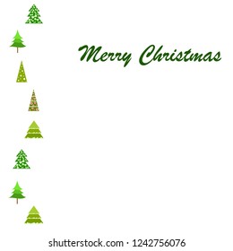 Christmas card, fir tree, vector background