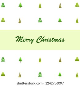 Christmas card, fir tree, vector background