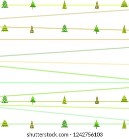 Christmas card, fir tree, vector background