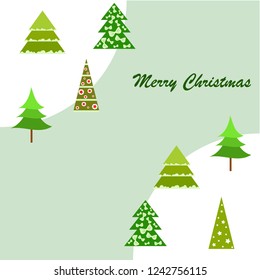 Christmas card, fir tree, vector background