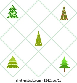 Christmas card, fir tree, vector background