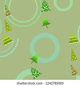 Christmas card, fir tree, vector background