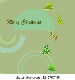 Christmas card, fir tree, vector background