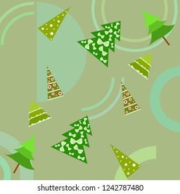 Christmas card, fir tree, vector background