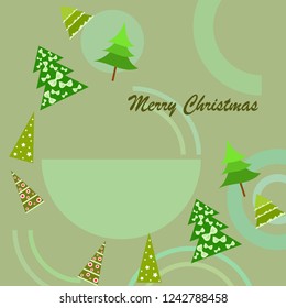 Christmas card, fir tree, vector background