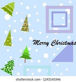 Christmas card, fir tree, vector background