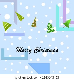 Christmas card, fir tree, vector background
