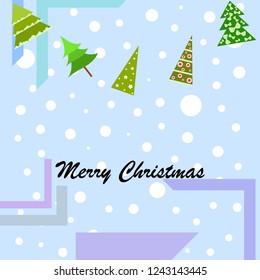 Christmas card, fir tree, vector background