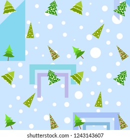 Christmas card, fir tree, vector background