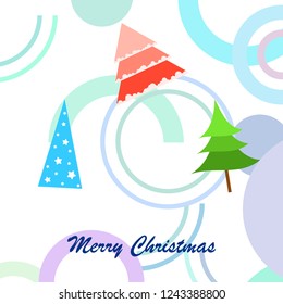 Christmas card, fir tree, vector background