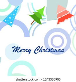 Christmas card, fir tree, vector background