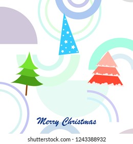 Christmas card, fir tree, vector background