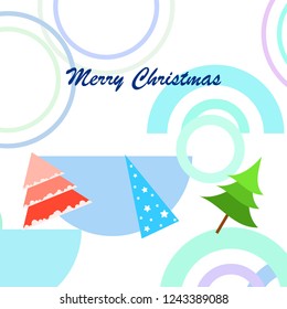 Christmas card, fir tree, vector background