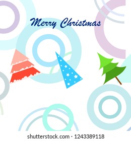 Christmas card, fir tree, vector background