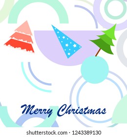 Christmas card, fir tree, vector background