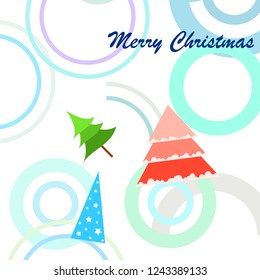 Christmas card, fir tree, vector background