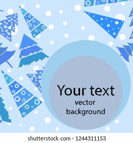Christmas card, fir tree, vector background