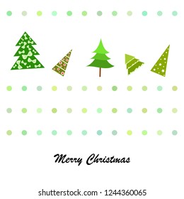 Christmas card, fir tree, vector background