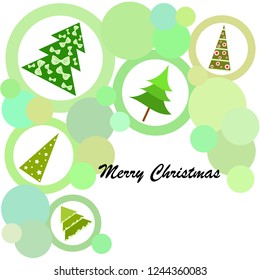 Christmas card, fir tree, vector background