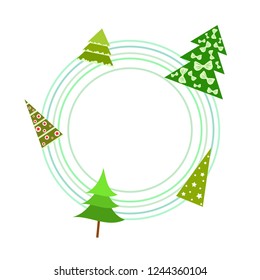 Christmas card, fir tree, vector background