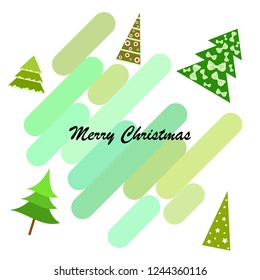 Christmas card, fir tree, vector background