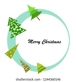 Christmas card, fir tree, vector background