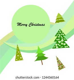 Christmas card, fir tree, vector background