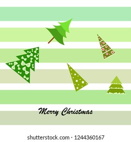 Christmas card, fir tree, vector background