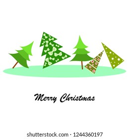 Christmas card, fir tree, vector background