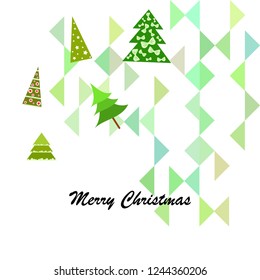 Christmas card, fir tree, vector background