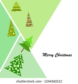 Christmas card, fir tree, vector background