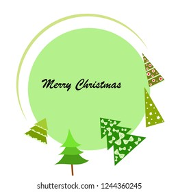 Christmas card, fir tree, vector background