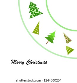 Christmas card, fir tree, vector background