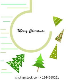 Christmas card, fir tree, vector background