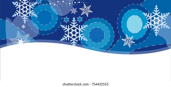 Christmas card with flakes
