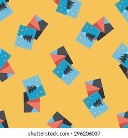 Christmas card flat icon,eps10 seamless pattern background