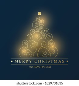Christmas Card, Flyer or Cover Design - Vector Illustration