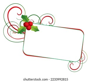 Christmas card frame ornament vector