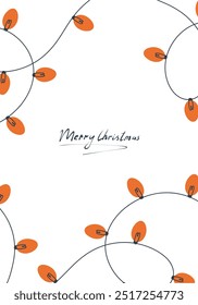 Christmas card with a garland. Vector illustrations