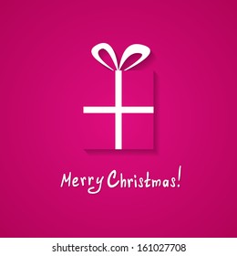 Christmas card with a gift box