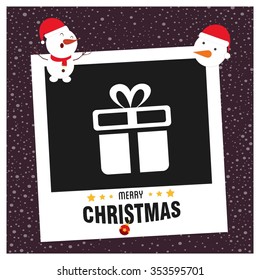 Christmas card and gift box decoration background