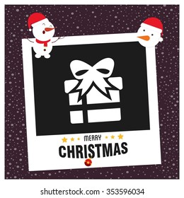 Christmas card and gift box decoration background