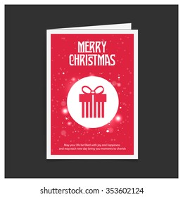 Christmas card and gift box decoration background