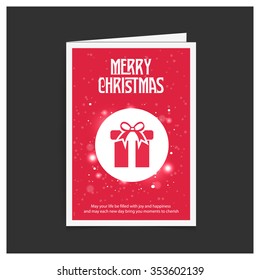 Christmas card and gift box decoration background